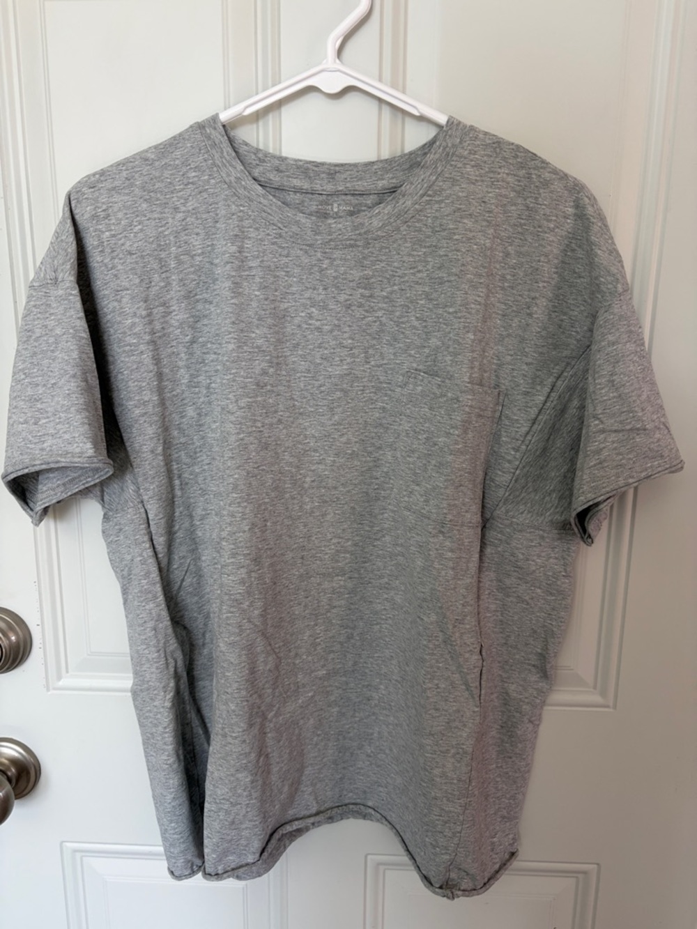 Relaxed Fit Breastfeeding Tee in Heather Gray